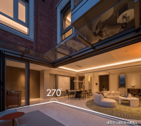 湖滨江」正在花圃别墅的全体气概之下